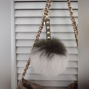 Michael Kors Rabbit Fur Bag Charm Key Fob